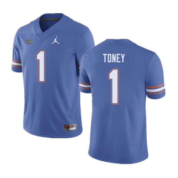 Jordan Brand Men #1 Kadarius Toney Florida Gators College Football Jerseys Blue